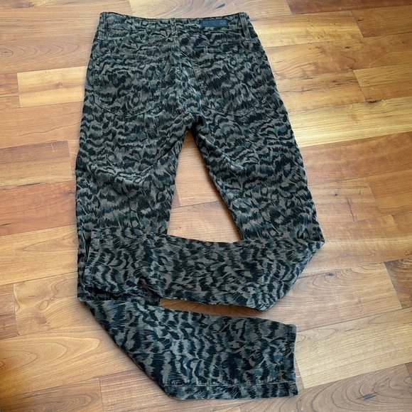 AG Adriano Jeans animal print Farrah High Rise Velvet Skinny Ankle Corduroy 24 - Picture 14 of 14